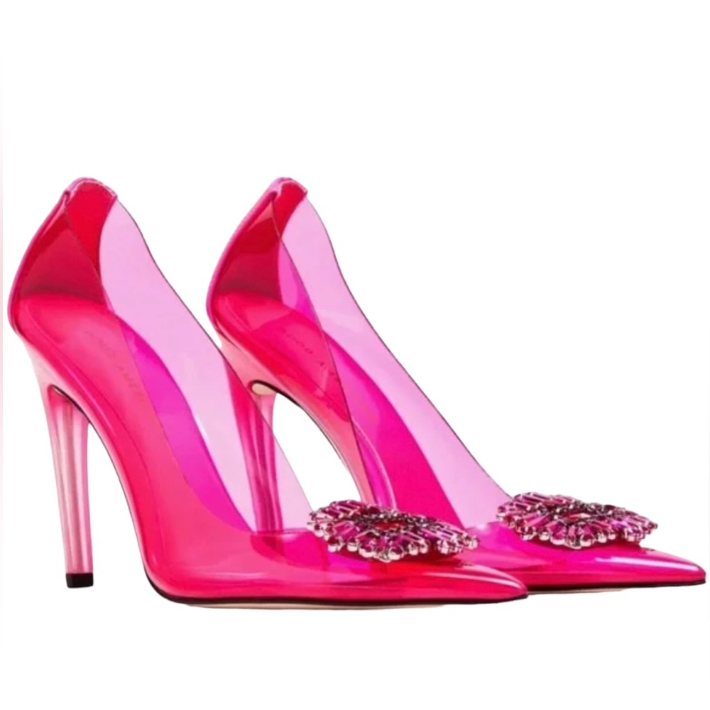 NIB! Good American Cinderella Hot Pink Pumps - Size 13